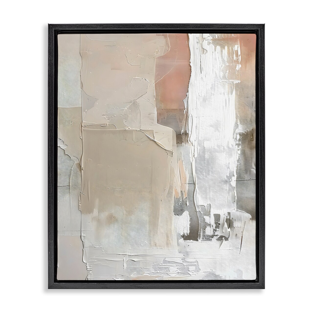 Stupell Industries Subtle Blush Abstract Floating Frame, design by Riley B